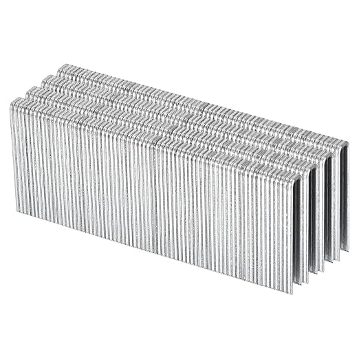 uxcell 18 Gauge Narrow Crown Staples 1/4" x1-1/4, 2000Pcs Galvanized Steel for Pneumatic, Electric Stapler, White