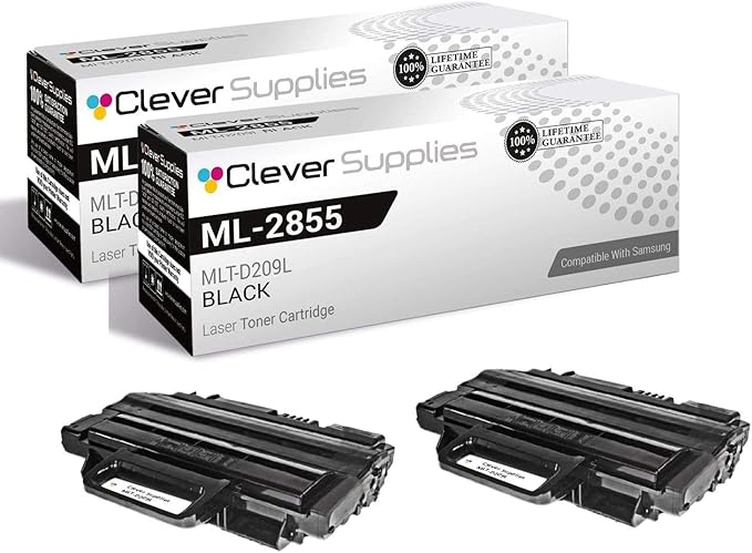 CS Replacement Toner Cartridge Compatible with Samsung ML-2855 MLT-D209L Black ML-2855 ML-2855ND SCX-4824 SCX-4824FN SCX-4826 SCX-4826FN SCX-4828 SCX-4828FN 2 Pack