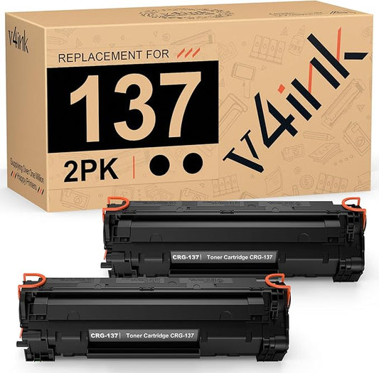 v4ink 2PK Compatible CRG137 Toner Cartridge Replacement for Canon 137 Toner Cartridge Black Ink for Canon ImageClass D570 MF232W MF236N MF242DW MF244DW LBP151DW MF210 MF220 MF230 MF231 MF240 Printer