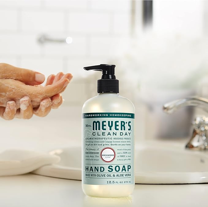 MRS. MEYER'S CLEAN DAY Hand Soap, Made with Essential Oils, Birchwood, 12.5 fl. oz