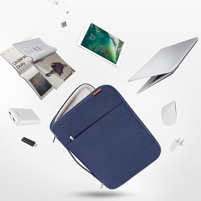 DOMISO Laptop Case Laptop Sleeve Cover for 16 inch MacBook Pro M4/M3/M2/M1 Pro/Max A3403 A3186 A2991 A2780 A2485 A2141,Compatible with 15.6 inch HP Lenovo Dell XPS 16 with Small Case,Navy