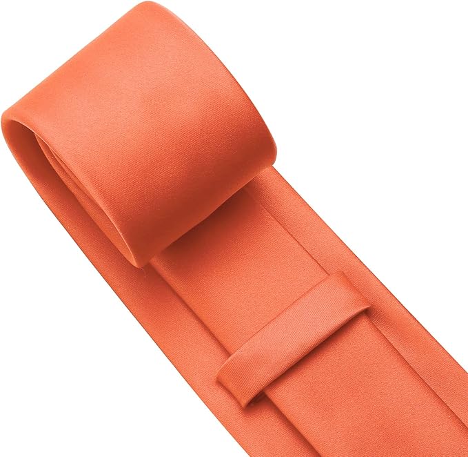 KOOELLE Men's Ties Solid Pure Color Plain Neckties Formal Black Ties For Men