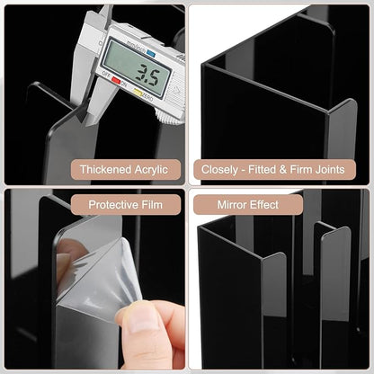 MYITYARD Coffee Cup Holder, Cup and Lid Organizer fits 5 to 16 oz Disposable Paper & Plastic Cups, Cup Dispenser Countertop, Acrylic Cup Storage for Home, Kitchen, Office (3 Compartment)