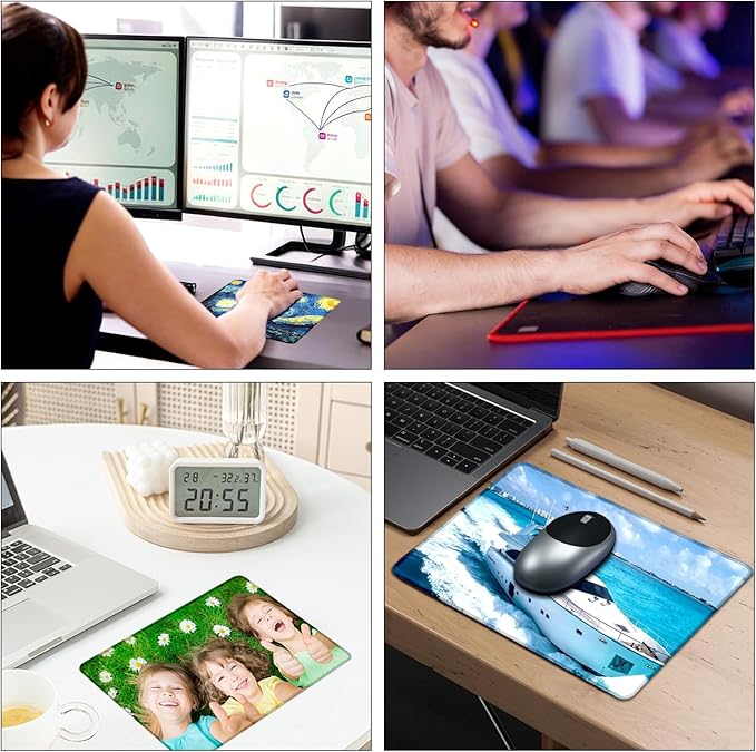 Custom Mouse Pad - Personalized with Your Photo Text Logo - Non-Slip Waterproof Gaming & Computer Desk Mat for Home Office Accessories (7.6"x8.6")