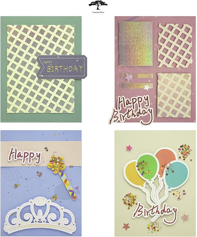 Greeting Card Making Kits DIY Blank Cards for Birthdays, 9 Envelopes, Balloon Thank You Cards, Colourful Balloon Thank You Cards with Envelopes