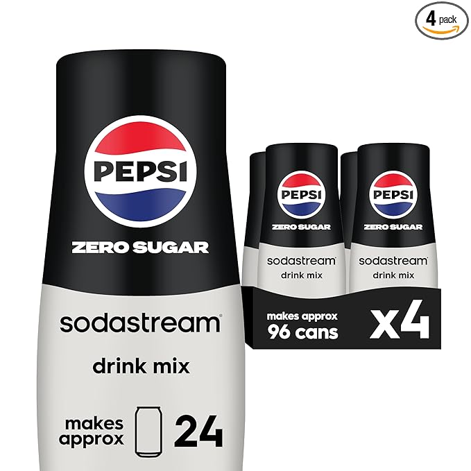 SodaStream® Pepsi® Zero Sugar Beverage Mix (440ml, Pack of 4)