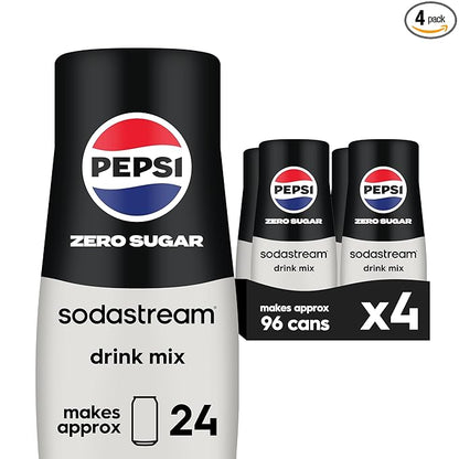 SodaStream® Pepsi® Zero Sugar Beverage Mix (440ml, Pack of 4)