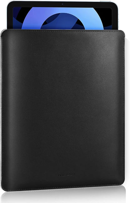 MoKo 9-11 Inch Tablet Sleeve, PU Leather Briefcase Slim Stylish Case Fits New 11-inch iPad Pro M4/iPad Air M2 2024, Air 5/4th 10.9, 10th Gen 10.9, 9/8. Gen 10.2, Tab S8/S9 11, Black