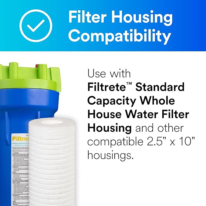 Filtrete 3WH-STDSW-F02 Standard Capacity Whole House System Refill, 2-Pack String Wound
