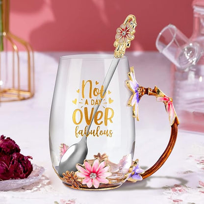 OEAGO Birthday Gifts for Women Mom Tea Cup Unique Friendship Mothers Gifts for Her from Daughter Son Ideas for Friend Female Sister Coworker