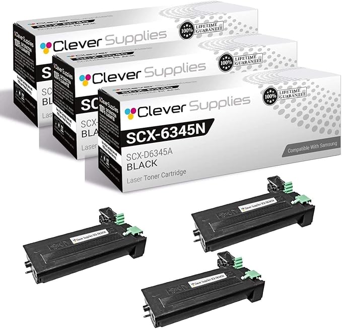 CS Replacement Toner Cartridge Compatible with Samsung SCX-6345N SCX-D6345A Black SCX-6345N, SCX-6345FN 3 Pack