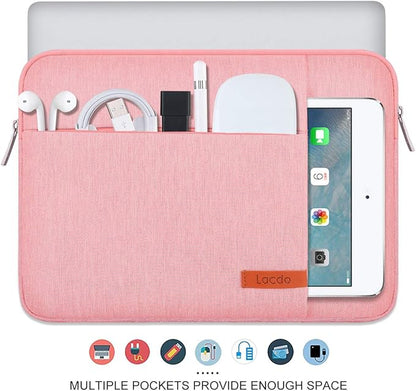 Lacdo Laptop Sleeve Case for 16 inch New MacBook Pro M4/M3/M2/M1 Pro/Max A3403 A3186 A2991 A2780 A2485 A2141 2024-2019 | 15 inch Microsoft Surface Laptop 7th Copilot+PC, 6 5 4 3 Computer Bag, Peach
