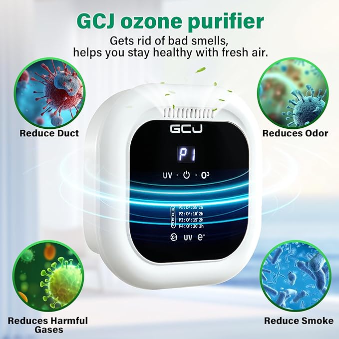 GCJ Mutil function Air Purifier for Pets,Pet air purifier purify Odor with Negative Ions and Ozone Quiet ,323ft²,Compact Small Portable Ionizer for Classroom,Toilet, Closet, Room,Office