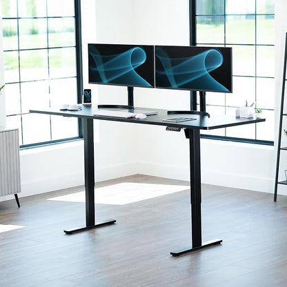 VIVO Large Electric 83 x 30 in Standing Desk, Memory Height Adjustment, 1B Series, Black Top Black Frame, DESK-KIT-1B8B