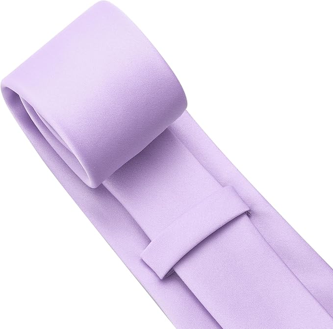 KOOELLE Men's Ties Solid Pure Color Plain Neckties Formal Black Ties For Men