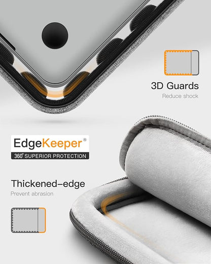 Inateck 360° Protection Laptop Bag with Accessory Bag, Compatible with 13-inch MacBook Air/Pro M4 M3 M2 M1 2016-2025, Gray