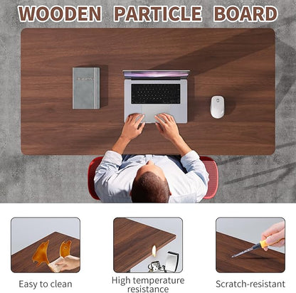 Conference Table, Foldable Conference Room Tables with Silent Wheels, Folding Modular Seminar Meeting Tables, Modern Rectangle Training Table for Office, Boardroom (2, Walnut2, 55.1)