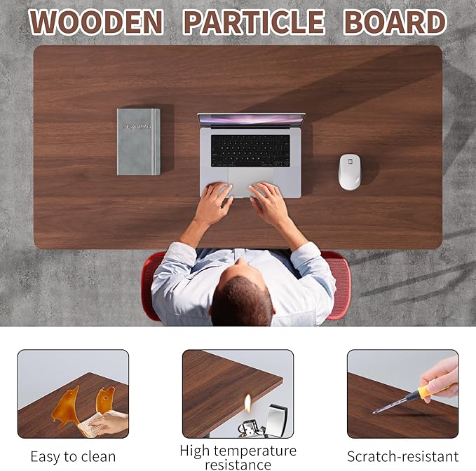 Conference Table, Foldable Conference Room Tables with Silent Wheels, Folding Modular Seminar Meeting Tables, Modern Rectangle Training Table for Office, Boardroom (8, Walnut2, 55.1)