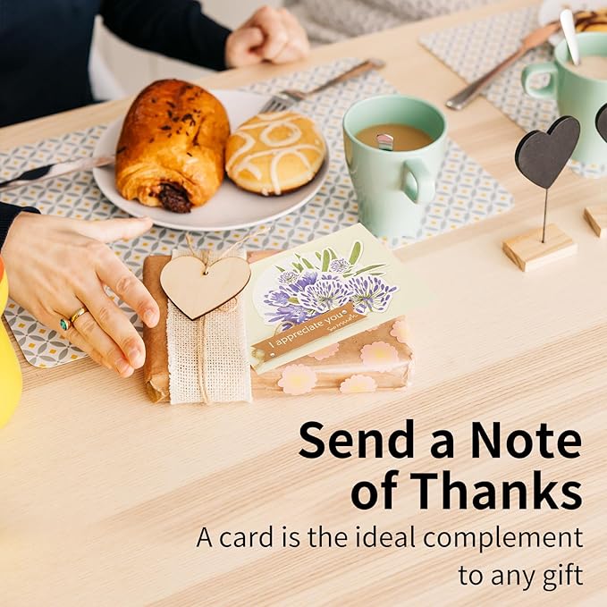 DIY Card Making Kit for Adults Flower Appreciation -Themed & Thank You Cards with Envelopes for Birthdays, Weddings, Teachers, Parents, and Gift Giving (9 Sets)