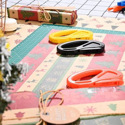 EHDIS Wrapping Paper Rolls Cutter,Gift Wrap Cutter,Wrapping Paper Cutter Straight and Smooth Cutting Wrapping Paper Cutter for Christmas Birthday Holiday,Snitty Safety Vinyl Film Cutter-4 PCS