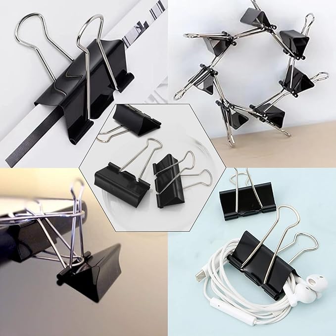 Extra Large Binder Clips 2 Inch (72 Pack), Big Paper Clamps with Box Giant Binder Clips for Office and Home Supplies