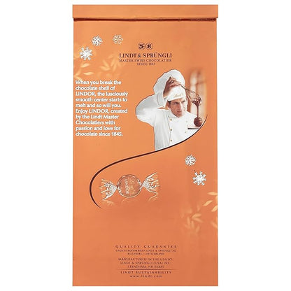 Lindt LINDOR Holiday Snickerdoodle White Chocolate Candy Truffles with Smooth, Melting Truffle Center, 8.5 oz. Bag