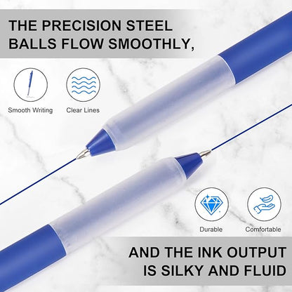 Pens Bulk, 30 Pcs Retractable Ballpoint Pens Medium Point (1.0mm) Rollerball Pens for Smooth Writing Women Men Gifts, (10Black&10Blue&10Red Ink) for Journaling School and Office Supplies Use