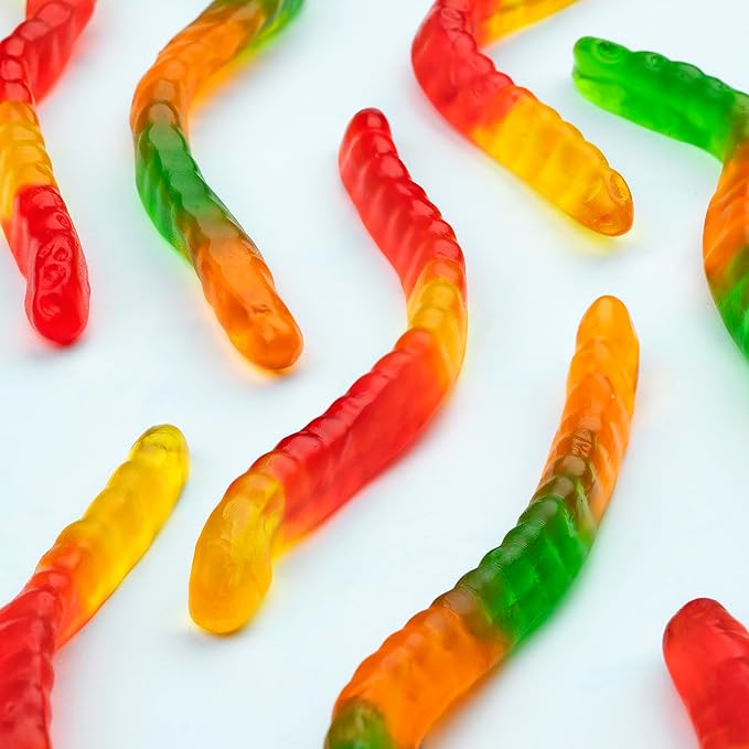 Kervan Candy Bebeto Gummy Worms - Fruity, Soft & Sweet Gummy Candy Bulk for Kids, Gift Snacks and Parties - Classic Worms Gummies Big Party Size Bag (5 lbs)