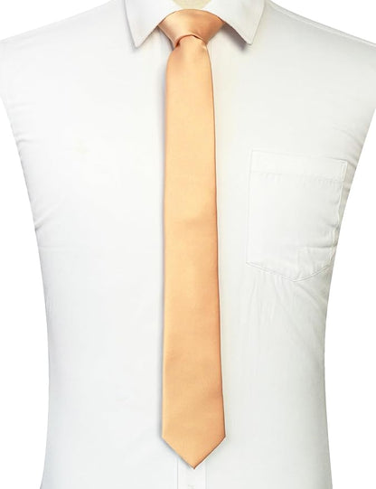 RBOCOTT 2.4“ Solid Color Skinny Tie Business Wedding Necktie for Men(6cm)
