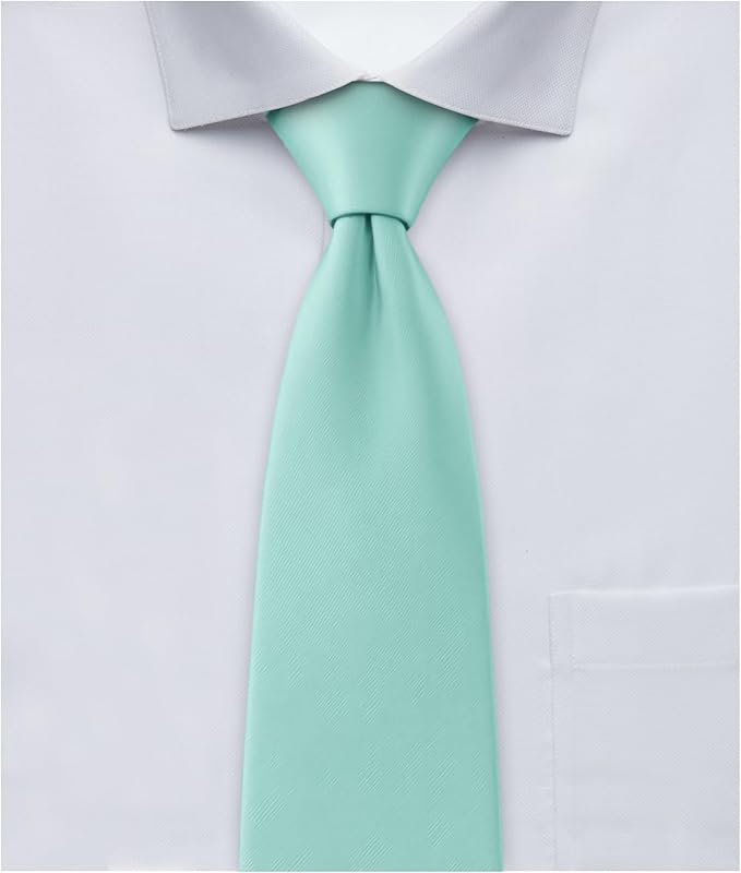 Jacob Alexander Solid Color Mens Tie - Soft-lined Necktie - Timeless Formal Look for Weddings and Business - (Regular Size)