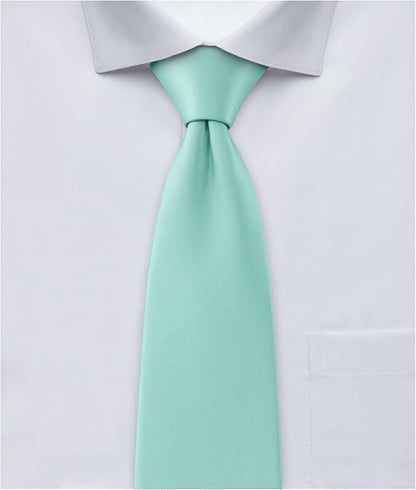 Jacob Alexander Solid Color Mens Tie - Soft-lined Necktie - Timeless Formal Look for Weddings and Business - (Regular Size)