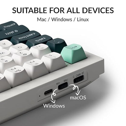 Keychron Q1 HE Wireless QMK Custom Mechanical Keyboard with Hall Effect Gateron Double-Rail Magnetic Switch Rapid Trigger, 2.4 GHz Bluetooth RGB Compatible with Mac Windows Linux (Hot-swappable)