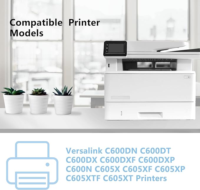 VersaLink C600 C605 Drum Cartridge Replacement for Xerox 108R01485 108R01486 108R01487 108R01488 Drum Unit Compatible for Xerox VersaLink C600N C600DT C600DN C605DN C605S C605X C605XL Printer (4-Pack)