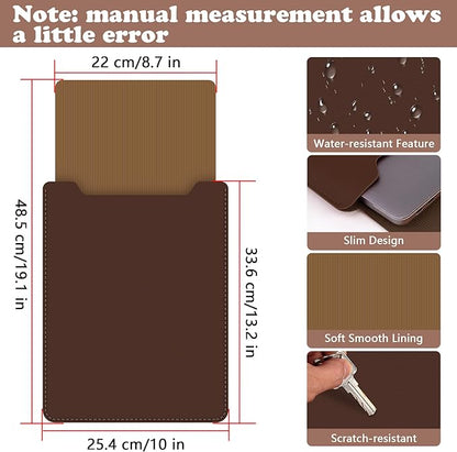 BVYA 12-13.3" Laptop Sleeve, PU Leather Laptop Case Compatible with MacBook Air 13 2018-2022 (M2 A2681 M1 A2337), Compatible with MacBook Pro 13 2016-2022 (M2 A2686 M1 A2338 A2251 A2289 A2159)