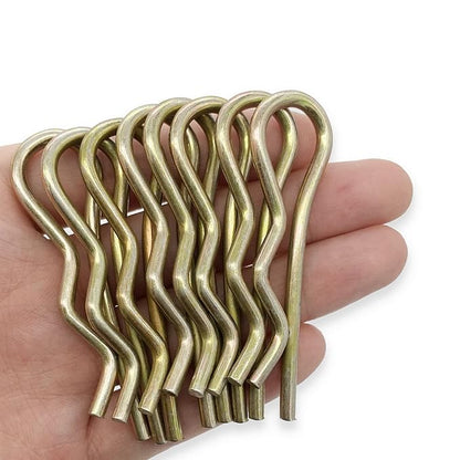 8Pcs Heavy Duty Hitch Pins Clip R Clips Spring Retaining Wire Hair Pins Cotter Pin Strong Spring Tension Large Carter Pin R Clip Large for Trailer Tractors Mower Carts Truck Color zinc M3.5x70