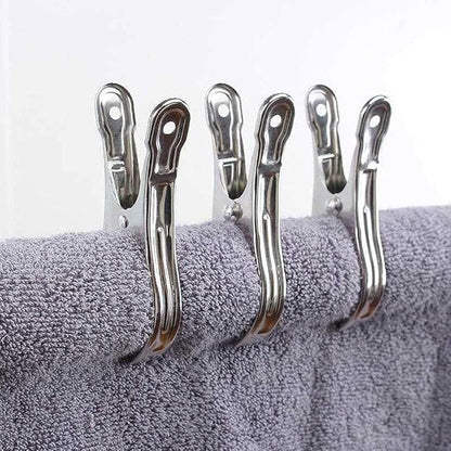 Metal ClothesPins,Row Cover Clips 20 Pack 3.5 Inch Stainless Steel Pool Towel Clips,Chair Clips for Beach Towels,Garden Clips，Greenhouse Clamps：Quilts, Blankets from Blow Away Or Decline