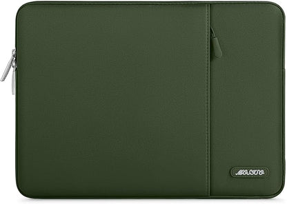MOSISO Laptop Case 15 inch, 15 inch Laptop Sleeve Compatible with MacBook Air 15 M4 A3241 M3 A3114 M2 A2941 2025 2024 2023,Dell XPS 15,Polyester Vertical Computer Sleeve Bag with Pocket, Army Green