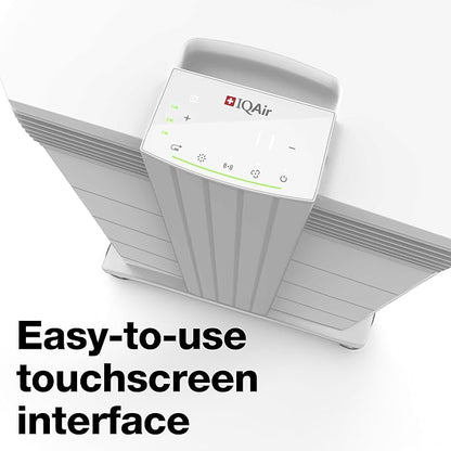 IQAir HealthPro Compact XE Air Purifier - Compact HyperHEPA Fration for Rooms up to 1240 sq ft - Allergens, Smoke, Dust, Mold, Pet Dander, Swiss Made, WiFi Enabled