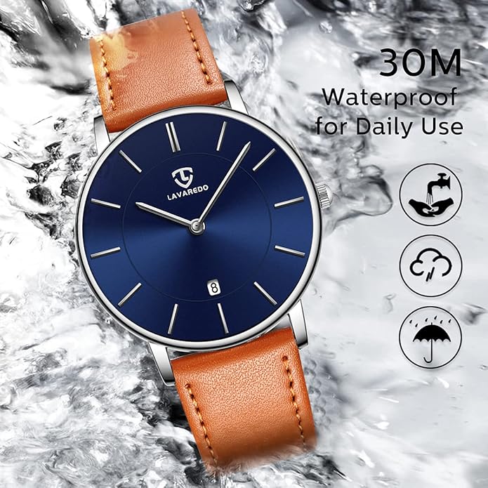 BEN NEVIS Watch, Mens Watch, Minimalist Fashion Simple Wrist Watch Analog Date with Leather Strap
