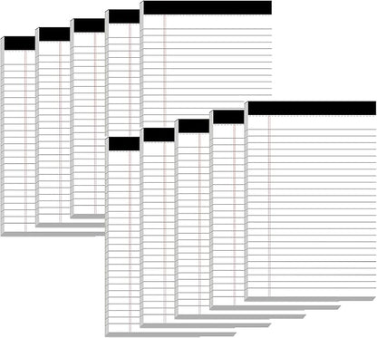 5" x 8" Note Pads 10 Pack of Legal Pads 21lb Notepad College Ruled Legal Pad 30 Sheets Perforated Small Writing Pads Double-Side Printed Pad of Paper for School, College, Office