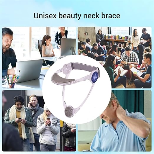 Neck Brace, Neck Collar wtih 360° Adjustable Soft Chin Support, Cervical Collar for Forward Head Posture Correction and Cervical Spine Support, Neck Brace for Neck Pain and Support (Blue)
