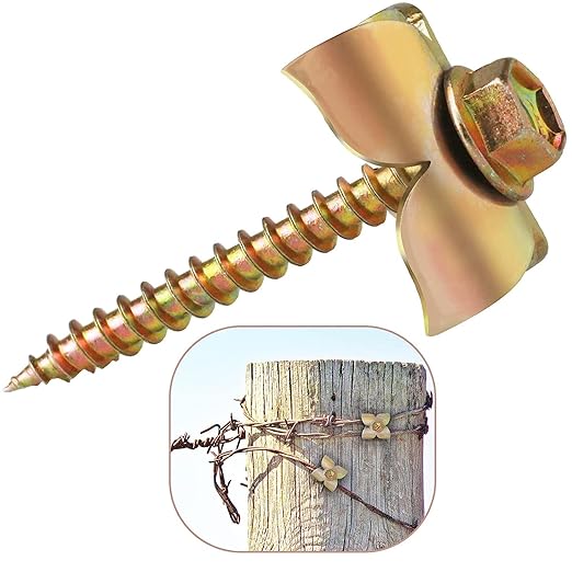 Fence Nails - Steel Wire Fencing Staple for Softwoods, Reuse Fence Staple Fasteners Nails with Wire Fixer, for Wire Mesh and Woven Fencing, Patent Pending