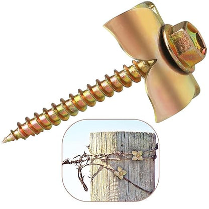 Fence Nails - Steel Wire Fencing Staple for Softwoods, Reuse Fence Staple Fasteners Nails with Wire Fixer, for Wire Mesh and Woven Fencing, Patent Pending