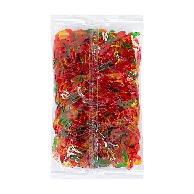 Kervan Candy Bebeto Gummy Worms - Fruity, Soft & Sweet Gummy Candy Bulk for Kids, Gift Snacks and Parties - Classic Worms Gummies Big Party Size Bag (5 lbs)