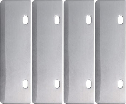 DELFINA 4 Pcs Grill Scraper Blade Replacement, Stainless Steel Outdoor Barbecue Cleaning Tools, Heavy Duty Accessories for BBQ