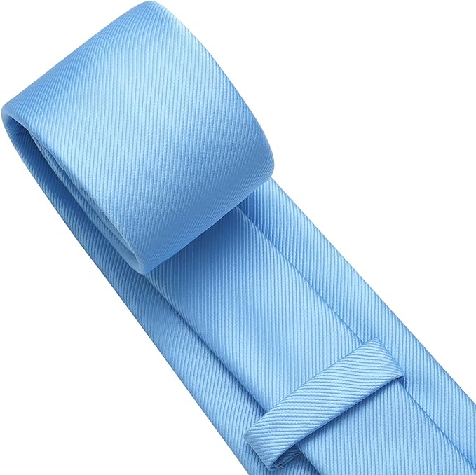 DecTwig Men's Ties Solid Color Formal Neckties 3.15" (8CM) Black Ties For Men