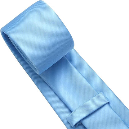 DecTwig Men's Ties Solid Color Formal Neckties 3.15" (8CM) Black Ties For Men