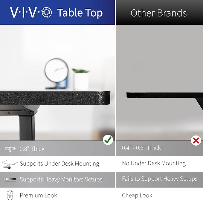 VIVO Electric Corner 75 x 63 inch L-Shaped Standing Desk, Memory Height Adjustment, Light Wood Top Black Frame, DESK-E3CTBC-75