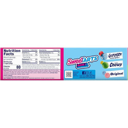 SweeTARTS Ropes, Candy, Sour Apple, Soft and Chewy, 3.5 oz (Pack of 12)