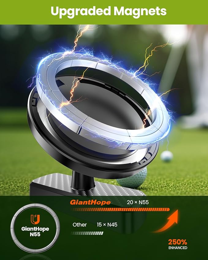 Mens Valentines Day Gifts for Husband, Magnetic Golf Cart Phone Holder Mount, Golf Gifts for Men Dad Golfers, 360° Rotation Golf Accessories for Mens Gifts for Birthday Anniversary Valentine's Day
